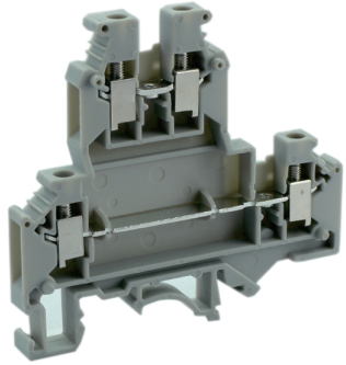 Этажная клемма UKJ-4/2-2LE - Этажная клемма, серия E, тип фиксации провода: винтовой, номинальное сечение: 4 мм кв., 32A, 500V, ширина: 6,2 мм, цвет: серый, стандарт GB/T14048.1, тип монтажа: DIN 35