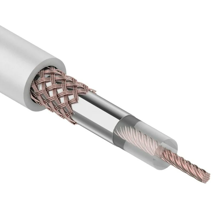 Кабель коаксиальный RG-58 A/U, 50 Ом, Cu/Al/Cu, 64%, 100м, INDOOR, белый - в бухте 100м