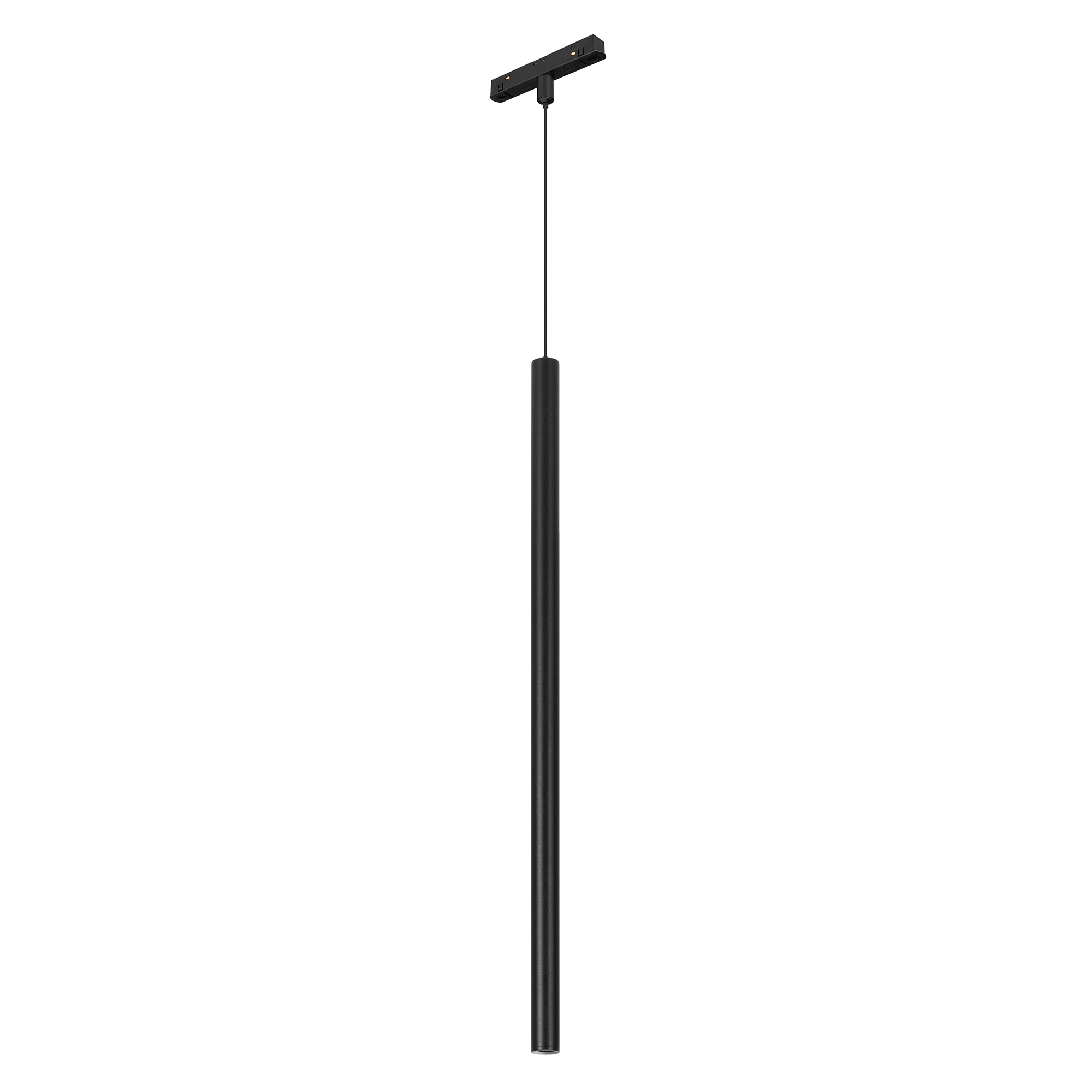 Светильник MAG-ORIENT-SPOT-HANG-L500-R20-3W Day4000 (BK, 20 deg, 48V) 044505 - Светильник для магнитных треков MAG-Orient. Мощность 3 Вт, св. поток 150 лм, 50 лм/Вт, 4000 K, CRI>80, угол 20°,  Черный цилиндрический корпус из металл, степень защиты IP20. Р
