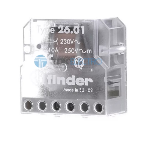 26.01.8.024.0000 - Реле электромеханическое бистабильное; 1NO 10А, 2 состояния; контакты AgNi; питание 24В АC; монтаж в коробке; степень защиты IP20