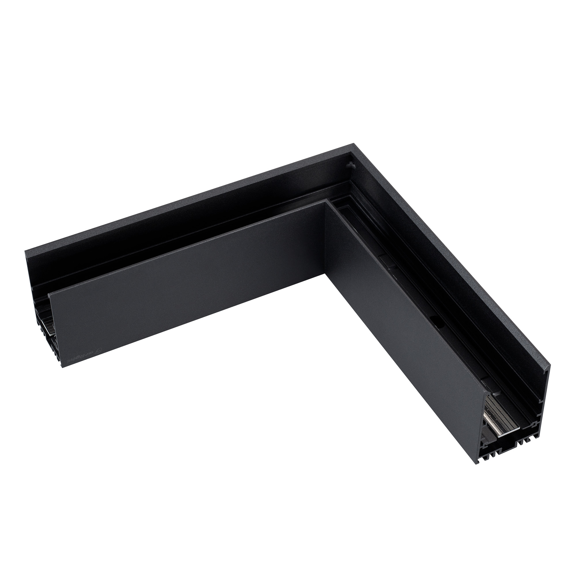 Коннектор угловой MAG-CON-4563-L90 (BK, 5LN) 046606 - Угловой прямой коннектор для трека MAG-TRACK-4563 с управлением по DALI. Материал алюминий, цвет черный. Размеры 230x230x45x63мм. DC24V. Аксессуары для соединения с треком приобретаются отдельно.