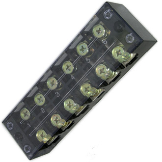 TBC-6006 - Клеммная колодка винтовая с крышкой 12 контактов (2х6) М5, AWG6, 10мм2, 60А 600В