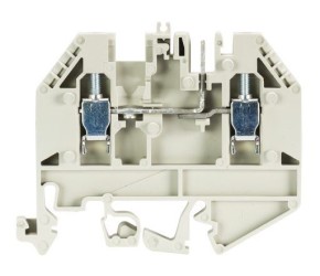 Клемма-разъем WK 2.5 U/D/8113S/V - Клемма для подключения внешнего разъема 8113S, тип фиксации провода: винтовой, номинальное сечение: 2,5 мм кв., 12A, 250V, ширина: 5 мм, цвет: серый, тип монтажа: DIN 35