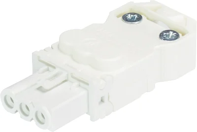 Разъем GESIS GST 15i3SB1 ZR1 WS - Розеточный разъем на кабель диам. 5,5 - 9 мм, 3 полюса, винтовая фиксация, номинальное напряжение: 250V, номинальный ток: 16A, цвет: белый, серия gesis GST15i3