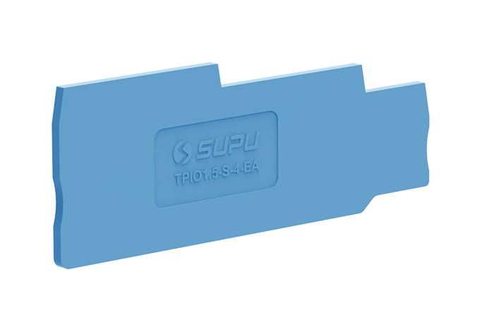 Торцевая крышка TPIO1.5-S-4-BU-EA - Торцевая крышка для клемм TPIO1.5-S-4…, цвет: синий