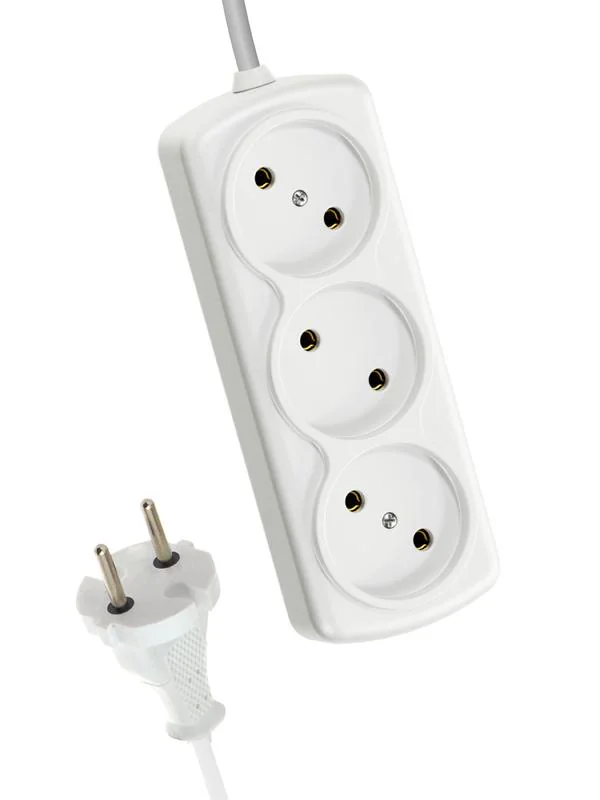 Удлинитель 3х3м 6А IP20 ПВС 2х0.75 YKsm3m-3g(6A)S
