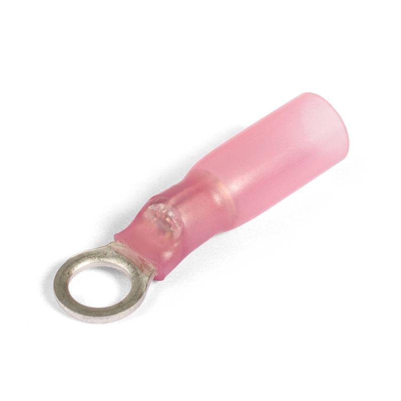 НКИ-Т 1.5-4 - Наконечник кабельный кольцевой изолированный с термоусаживаемой манжетой, сечение 0.25-1.5мм2 под М4