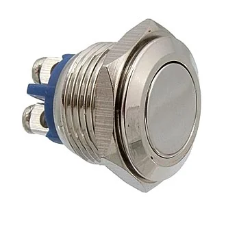 PBS-28B-2 D-16 MM STEEL - Кнопка антивандальная металлическая, 2А 36В, без фиксации на замыкание, резьба М16