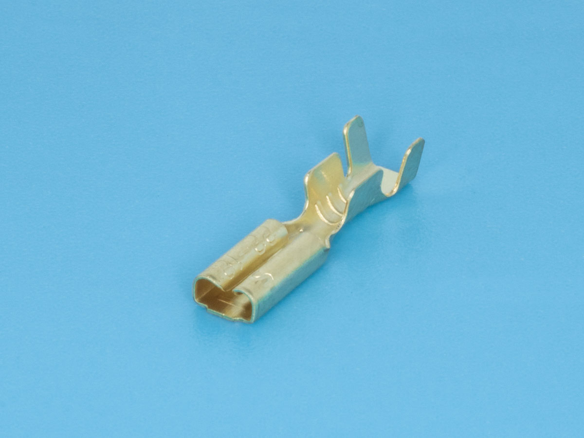 TA3-1.25FO - Клемма ножевая 3,2мм, гнездо на провод 0,5-1,5мм, кратно 100шт.