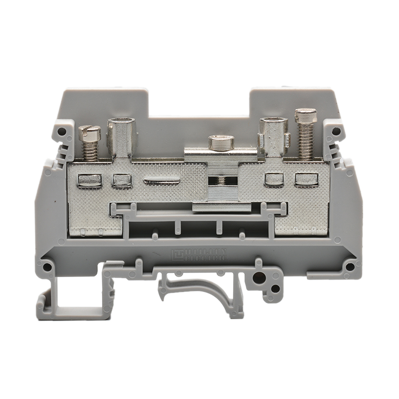 Измерительная клемма JUT1-6S-GY - Измерительная клемма, тип фиксации провода: винтовой, номинальное сечение: 6 мм кв., 400V, 41A, ширина: 8,2 мм, цвет: серый, тип монтажа: DIN35