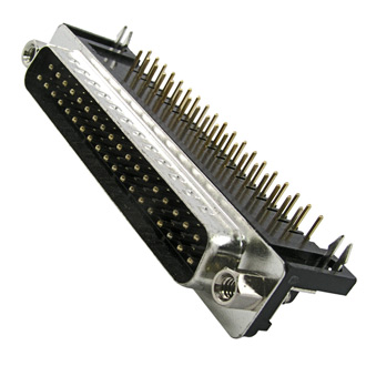 DRB-37MB - Разъем D-SUB 37 контактов, вилка угловая на плату,  9.4мм