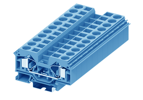 Проходная клемма 216913 - Проходная клемма, TA16, тип фиксации провода: пружинный, номинальное сечение: 16 мм кв., 76A, 800V, ширина: 12 мм, цвет: синий, тип монтажа: DIN 35