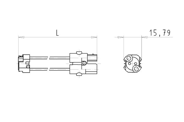 Соединитель ST16/2N S BS75 13 WS - Кабельная сборка, оконеченная разъемом ST16 и разъемом GU 5,3, 2 полюса, длина кабеля: 0,8 метра, сечение жил кабеля: 2х0,75 мм.кв., номинальное напряжение: 48V, номинальный ток: 6А, цвет: белый, серия gesis ST16/2