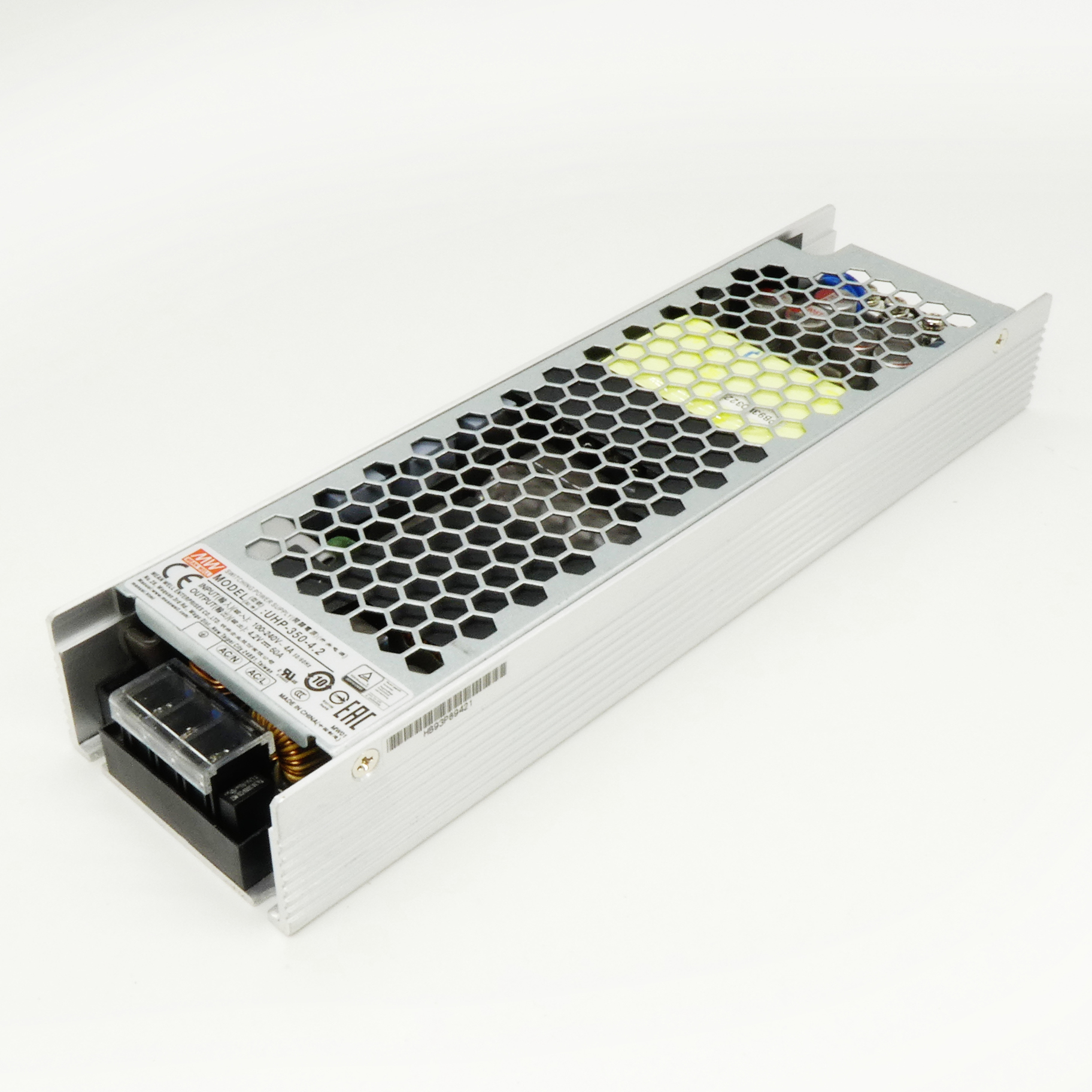 UHP-350-4.2 - AC-DC, 252Вт, вход 90…264В AC, 47…63Гц, выход 4.2В/60A, ККМ, рег. вых 3.6…4.4В, изоляция 3750В AC, в кожухе 220х62х31мм, -30…+70°С