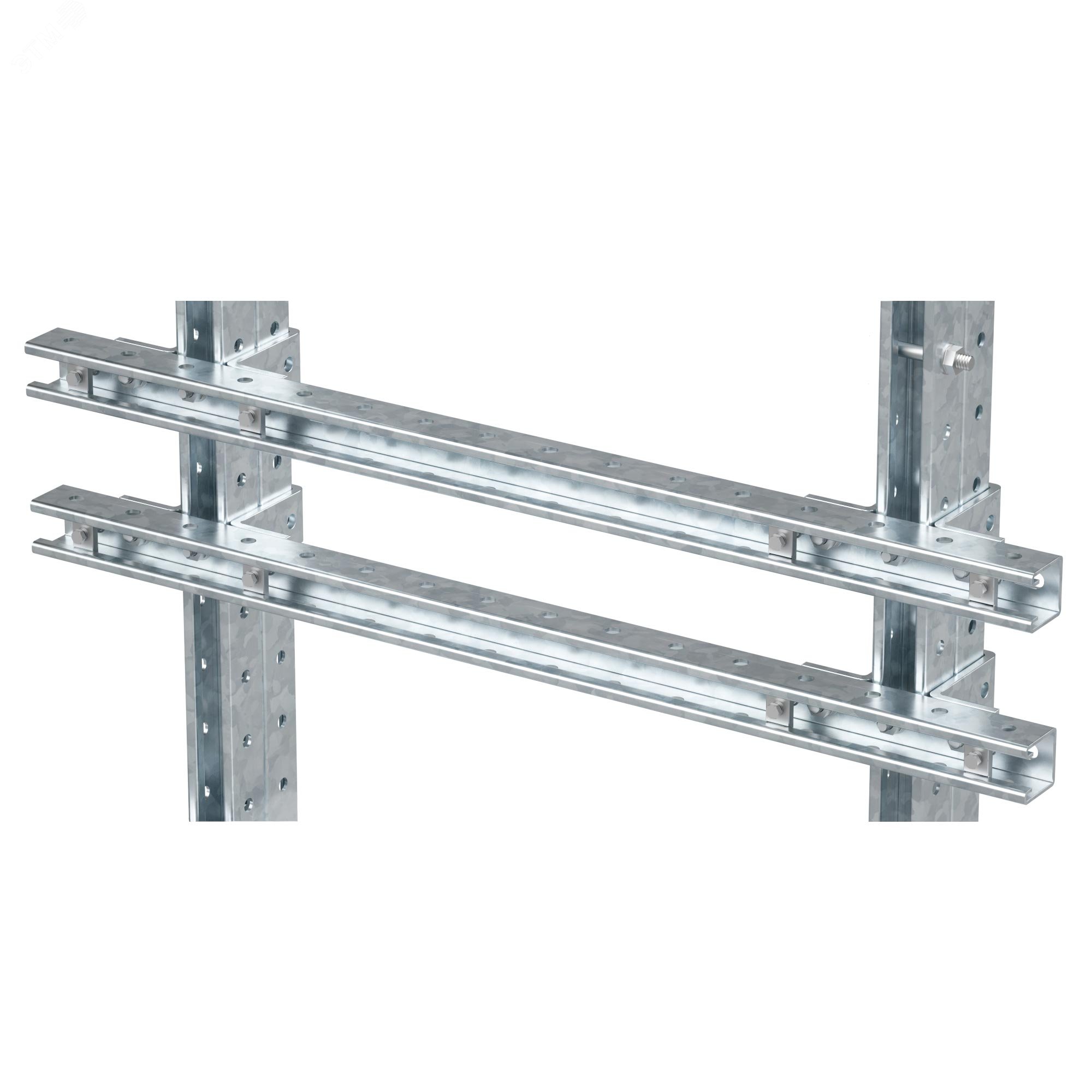 Комплект монтажных профилей на раму для крепления 3 оболочек винтами din 84 M6X40 12 шт. , горячеоцинкованный, длина 900 мм EX-E3FPR09