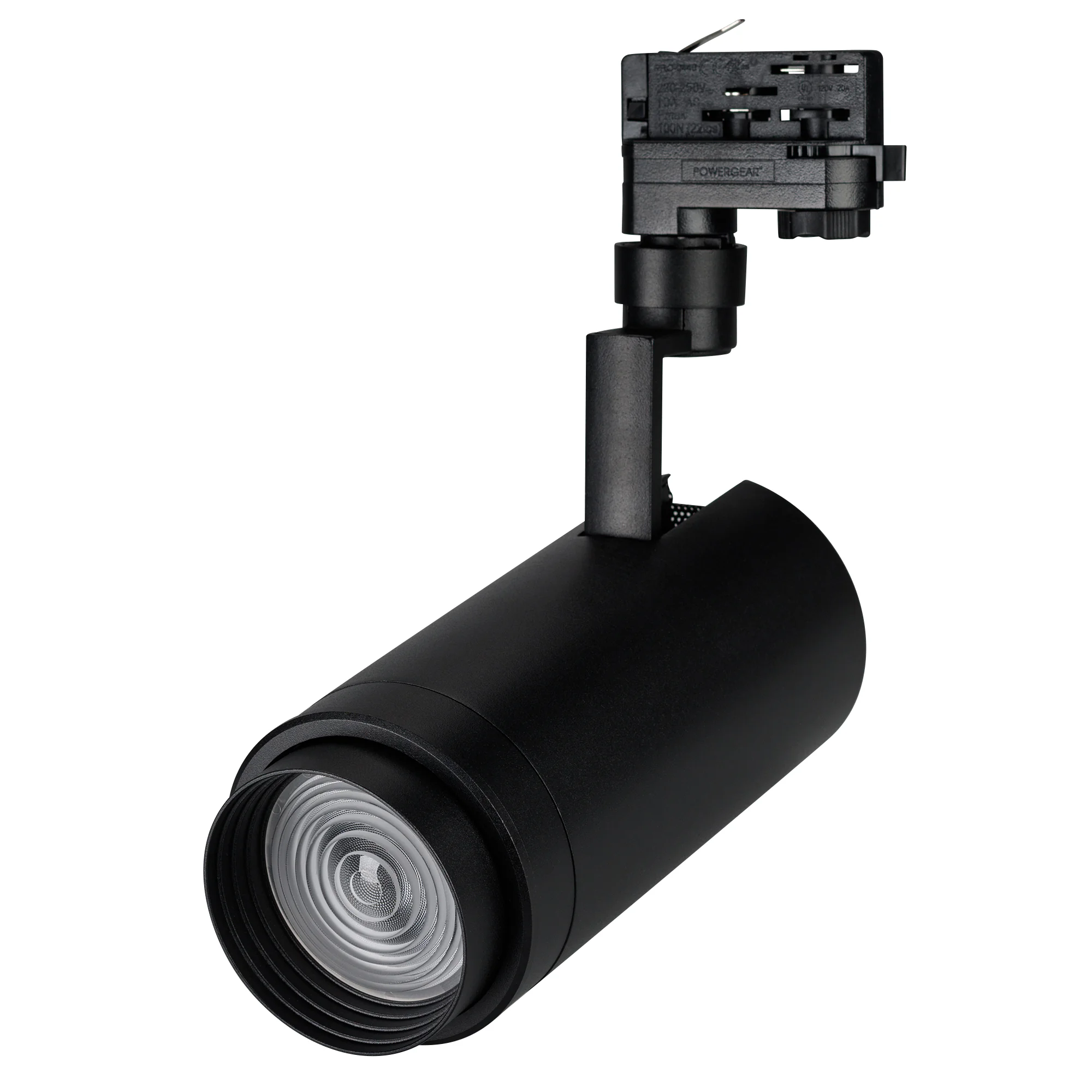 Светильник LGD-ZEUS-4TR-R100-30W Cool SP7500-Fish (BK, 20-60 deg, 230V) 032453 - Светильник подвесной для треков/шин 4 провода для продуктов. Мощность 30 Вт, св. поток 2402 лм, 80 лм/Вт, специальный холодный 7500 K для рыбы и морепродуктов, изменяемый уго