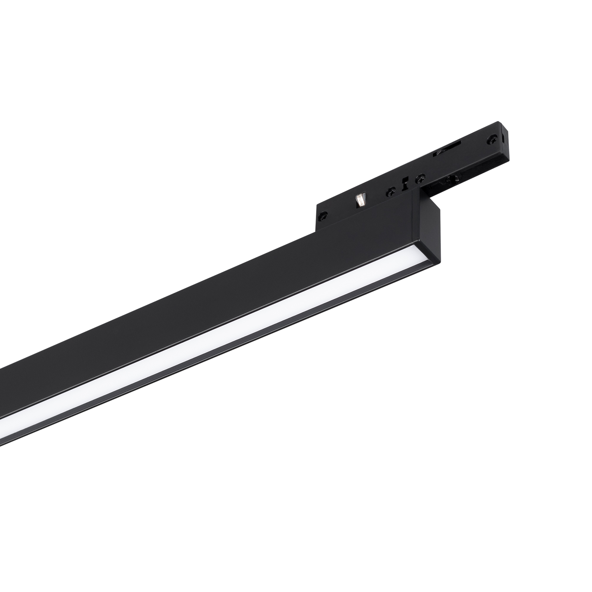 Светильник MAG-MICROCOSM-FLAT-L600-16W Day4000 (BK, 100 deg, 24V) 043274 - Светильник для магнитных треков MAG-MICROCOSM шириной 11 мм. Мощность16 Вт, св. поток 720 лм, 45 лм/Вт, дневной 4000K, CRI>90, угол 100°, напряжение питания 24 В. Черный прямоуголь