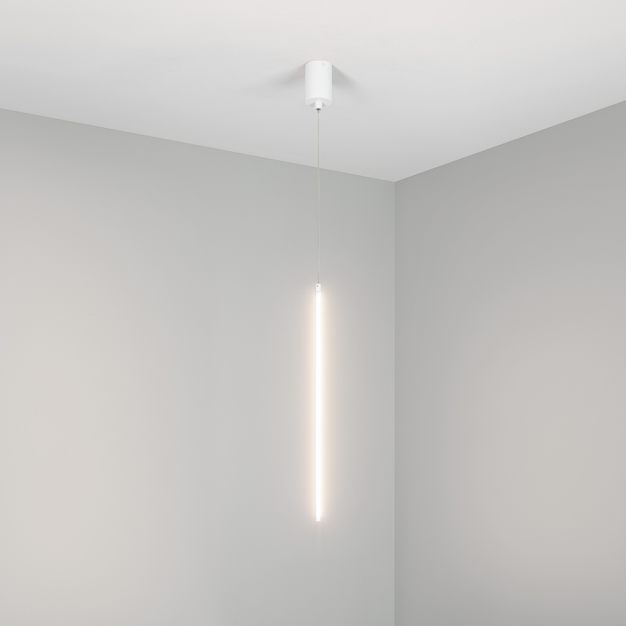 Светильник SP-UMBRA-HANG-V-L600-10W Day4000 (WH, 120 deg, 230V) 036950 - Декоративный подвесной светильник. Мощность 10 Вт, св. поток 410 лм, 40 лм/Вт, дневной 4000 K, CRI>90, угол 120°, напряжение питания 230 В. Белый корпус из алюминия и металла, экран 