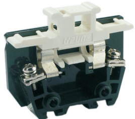 Барьерная клемма UTD-10RD - Предохранительная барьерная клемма, 6.3X31.5, тип фиксации провода: винтовой, номинальное сечение: 5,5 мм кв., до 10A, 250V, ширина: 12,5 мм, цвет: черный, тип монтажа: DIN 35