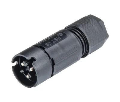 Разъем RST08i3 S S1 ZR1 HSW41.032.3053.1 - Вилочный разъем на кабель диам. 4-7 мм, IP68(69k), 3 полюса, цвет: черный, номинальные характеристики: 250V/400V 8A, серия gesis RST MICRO
