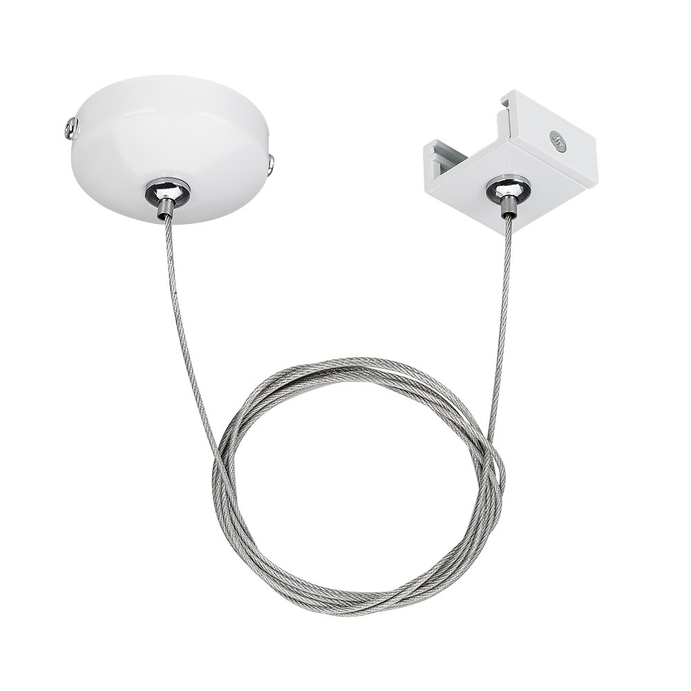 Подвес LGD-4TR-HANG-1-WH (C) 024262 - Тросовый подвес с металлической чашкой O50x19мм для трехфазных треков. Длина троса 2 м. Цвет белый. Выдерживает вес максимум 6 кг. При использовании с треками и аксессуарами другой серии возможно отличие по цвету.