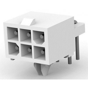 1-770969-0 - Разъем типа провод-плата, 4.14 мм, 6 контакт(-ов), Штекер, Серия Mini Universal MATE-N-LOK, Пайка