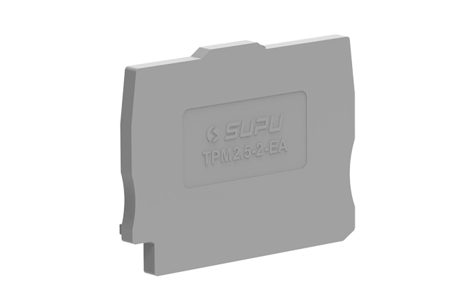 Торцевая крышка TPM2.5-2-GY-EA - Торцевая крышка для клемм TPM2.5-2…, цвет: серый