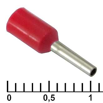 DN00506 RED (1X6MM) - Наконечник на кабель DN00506, красный, 1x6 мм