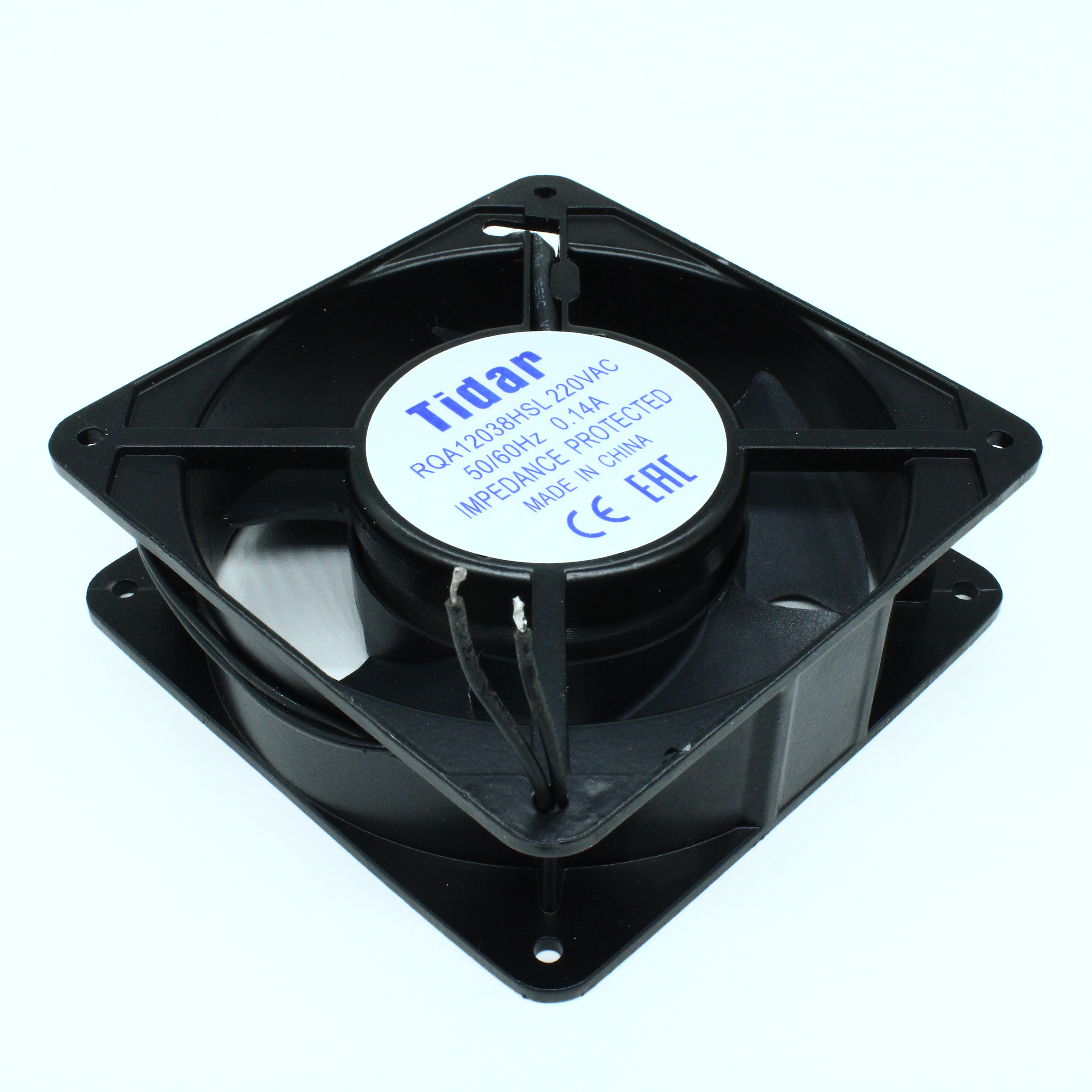 RQA 12038HSL 220VAC - Вентилятор 220В AC, 2600об/мин., 120х120х38мм, 153 м3/час, 42 дБ, подшипник скольжения, тип вывода - провод