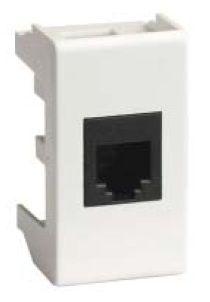 Розетка компьютерная 1-м 1мод. Viva RJ45 кат.5E экранир. бел. 45048