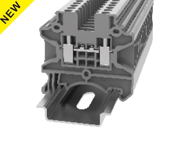 Проходная клемма DHV2.5-01P-11 - Проходная клемма, высоковольтная, тип фиксации провода: винтовой, номинальное сечение: 2.5 мм кв.,  24A, 1000V, ширина: 5,2 мм, цвет: серый, тип монтажа:  DIN35