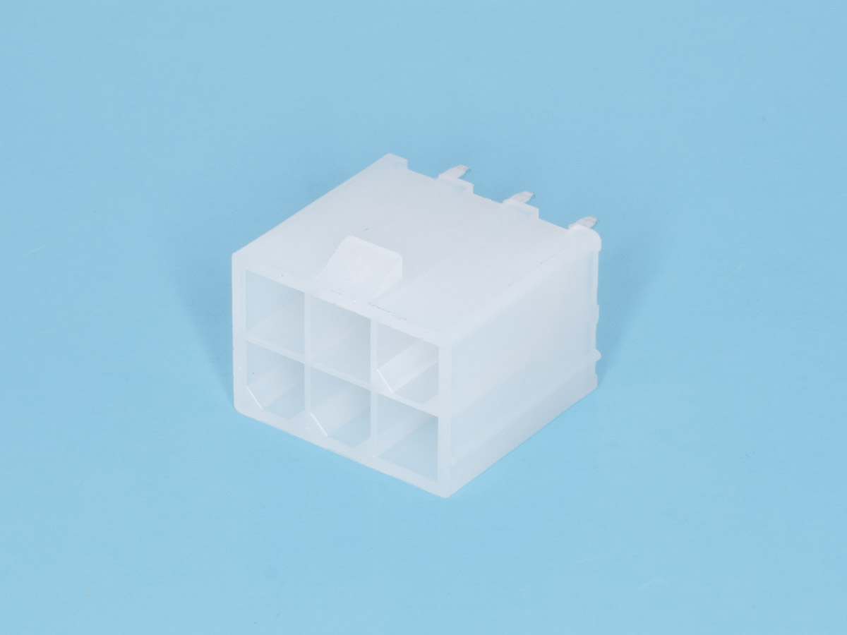 MF-6MA - Разъем питания (с контактами) Mini-Fit, 6pin, вилка на плату прямая, шаг 4,2мм