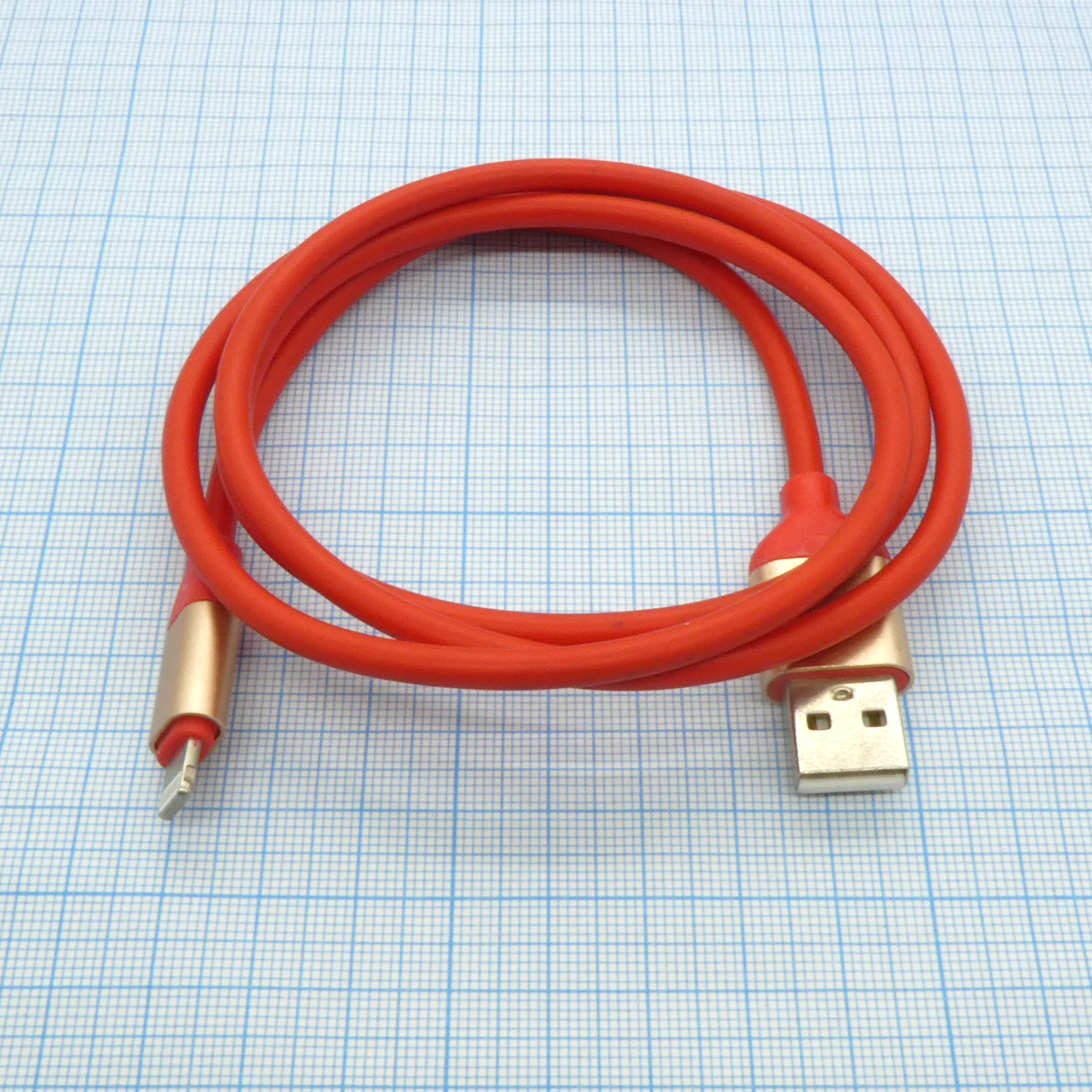 Шнур USB A (шт.) - Lightning (шт) РЕЗИНА - (USB для IPhone 5/6/7, IPad)