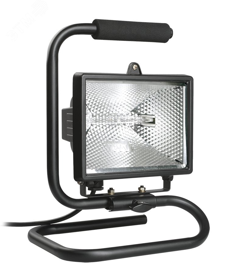 Прожектор ИО500П(переноска) галоген. черный IP54 LPI03-1-0500-K02