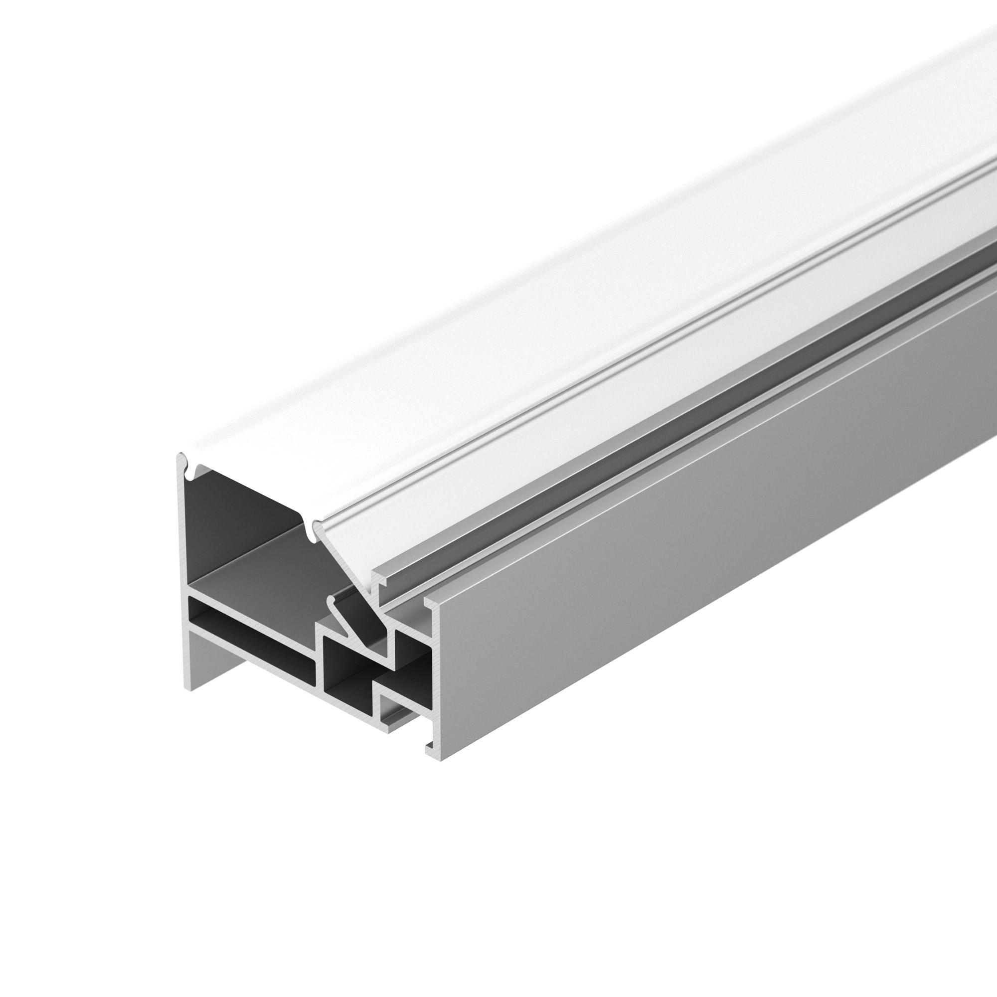 Профиль STRETCH-25-WALL-SIDE-2000 040061 - Алюминиевый профиль для натяжных потолков (боковая линия). Решение 2-в-1 - каркас для крепления натяжного потолка и профиль для установки светодиодной ленты. Для дизайнерских решений «линии света» в натяжных пото