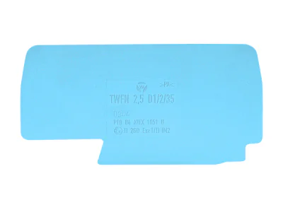 Пластина разд. TWFN 2,5 D1/2 BLAU - Разделительная пластина, для клемм WKFN 2,5 D1/2..., цвет: синий