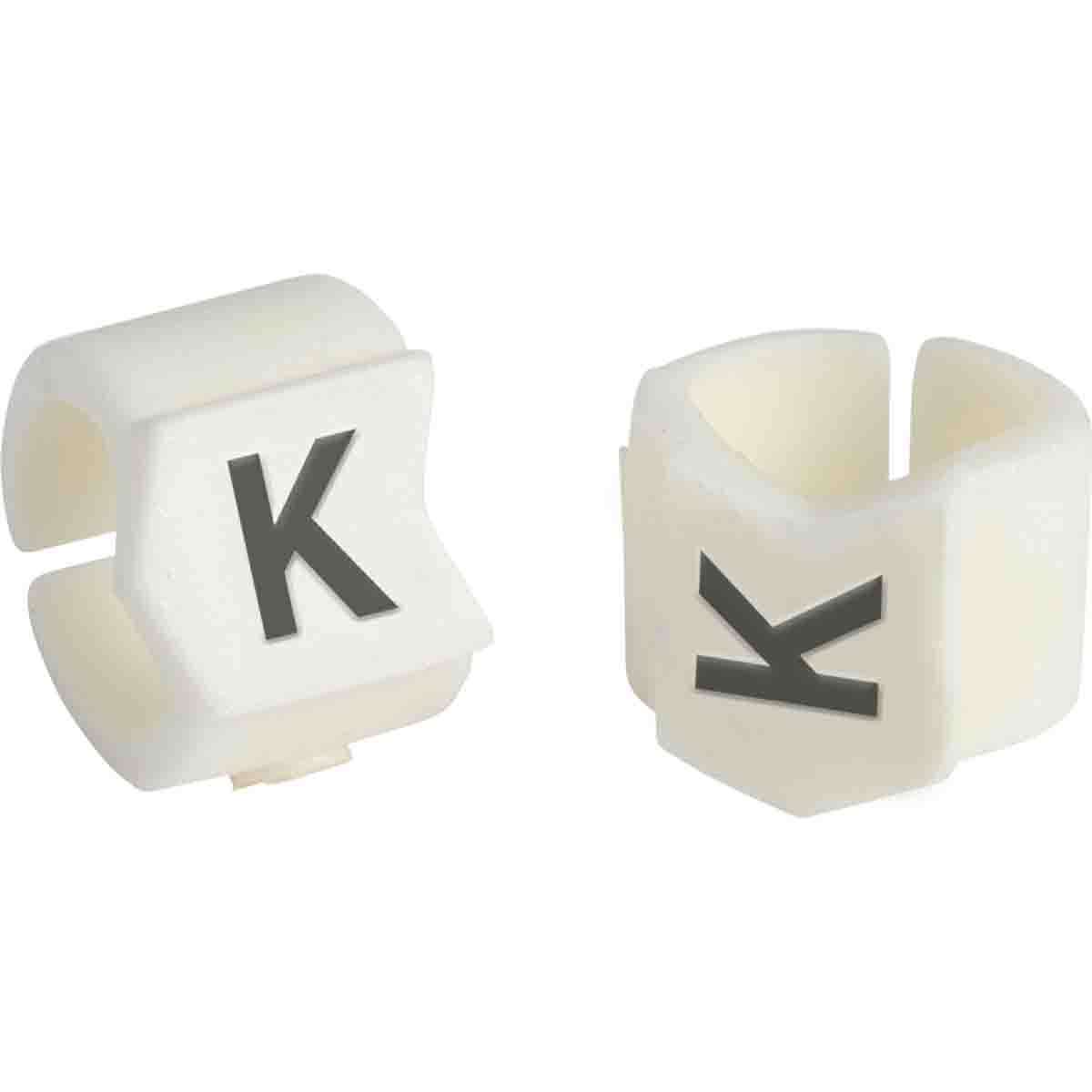 brd133420 - SCN-23-K клипсы белые, 50шт/упак, для провода 5,9-8,5мм диаметра, легенда K