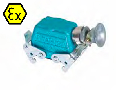 Крышка разъема Ex 99.733.3329.7 - Крышка разъема на кабель, типоразмер 10B, взрывозащищита, с уплотнителем, 1 кабельный ввод M20x1,5, с разгрузкой на изгиб, IP54, с боковым расположением, с двумя защелками, материал корпуса: цинковый сплав