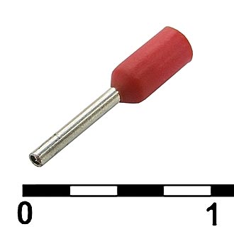 DN00206 RED (0.75X6MM) - Наконечник на кабель DN00206, красный, 0.75x6 мм