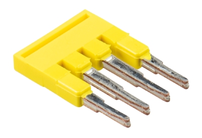 Соед. мостик IVB WKF 1,5–4 - Соединительная перемычка, втычная, изолированная, 4 полюса, для клемм 1,5 мм кв., шириной 4 мм, цвет: желтый