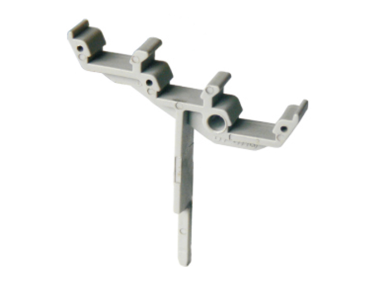 Держатель маркировки UJ5 5-3 - Держатель маркировки, 3 слота для шильдиков, для клемм 2,5 мм кв., цвет: серый тип монтажа: в гнездо для маркировки