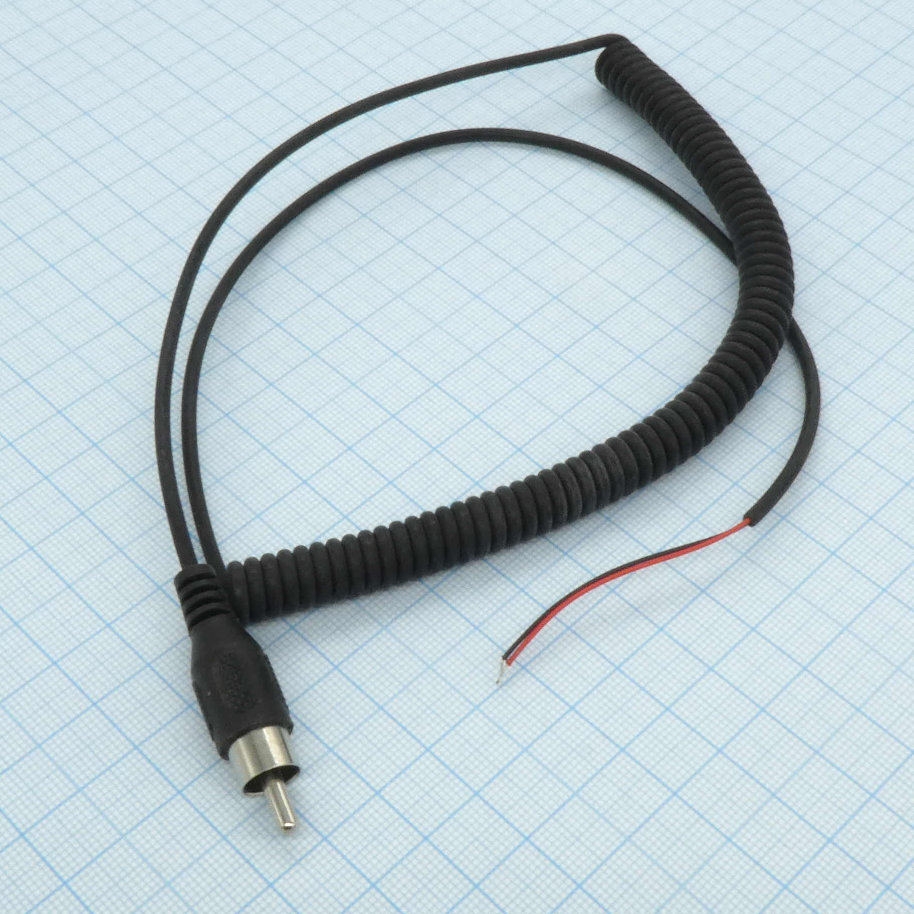 Кабель витой, черный с тюльпаном - Кабель витой, черный с тюльпаном