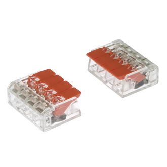 PCT-414 ORANGE - Клемма зажимная соединительная безвинтовая 4 провода сечение 0.5-2.5 кв.мм