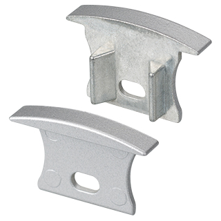 Заглушка ALU-SLIM-H15-F с отверстием 018253 - Заглушка для профиля ALU-SLIM-H15 с отверстием. Материал - алюминий, цвет серый.  Цена указана за 1 шт.