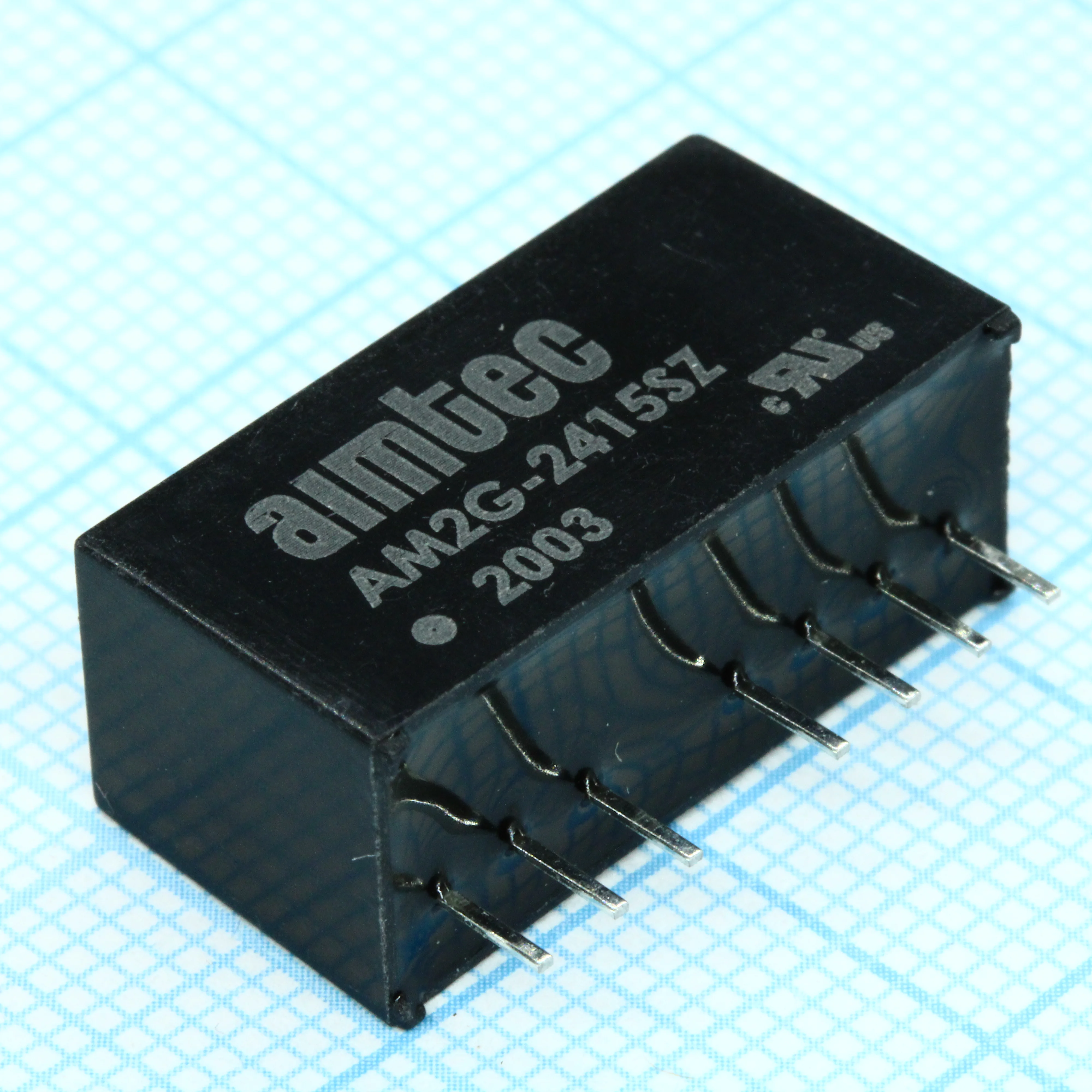 AM2G-2415SZ - DC/DC, 2Вт, вход 18…36В, выход 15В/0.133А, изоляция 1000В DC, КПД 80%, максимальная емкостная нагрузка не более 470мкФ, вход On/Off, SIP8, 21.85x9.2x11.1мм, -40…85°C, пластик