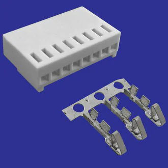 HU-08 PITCH 2.54MM+TERMINAL - Разъем низковольтный розетка 8 контактов шаг 2.54мм