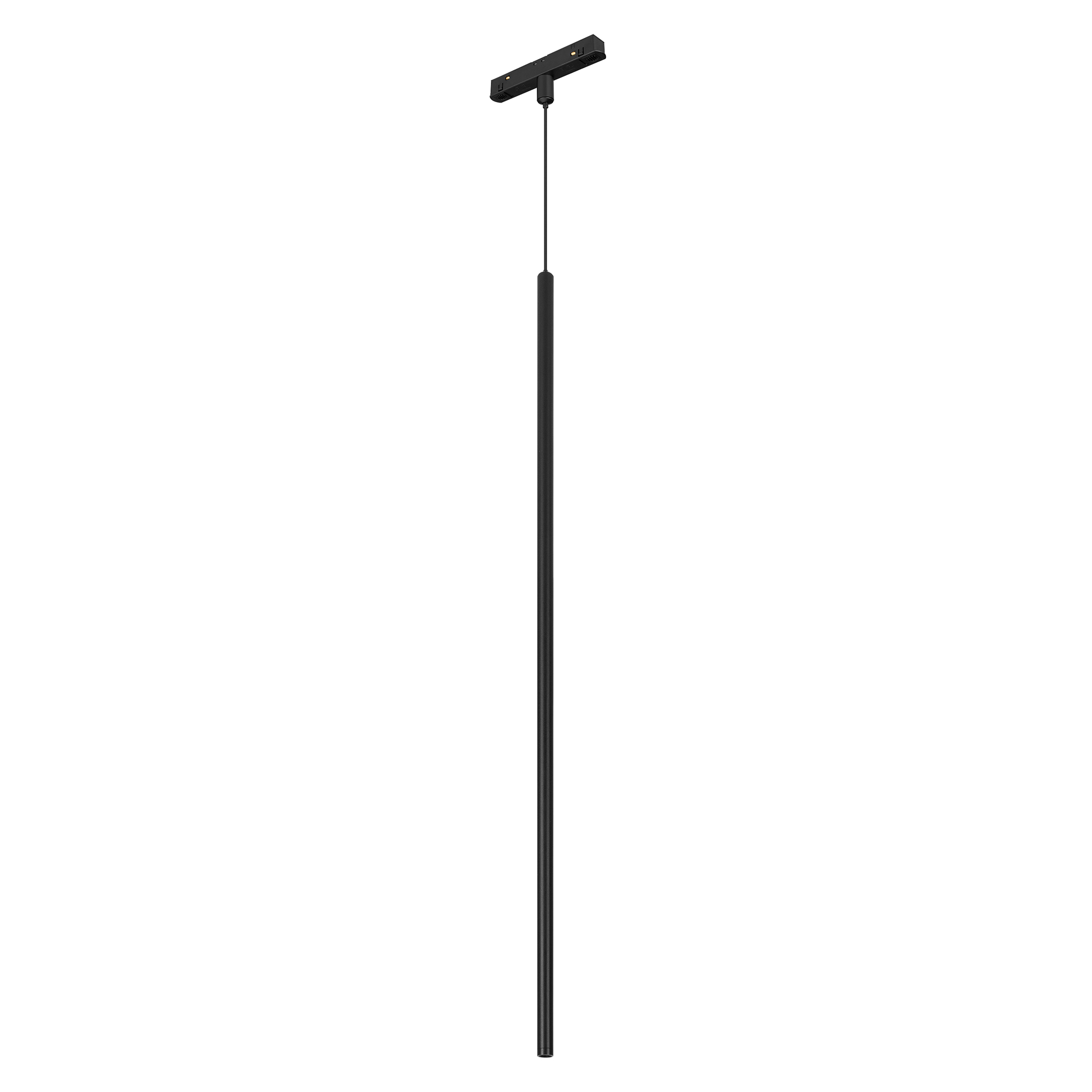 Светильник MAG-ORIENT-SPOT-HANG-L600-R12-2W Warm3000 (BK, 20 deg, 48V) 044502 - Светильник для магнитных треков MAG-Orient. Мощность 2 Вт, св. поток 90 лм, 45лм/Вт, 3000 K, CRI>80, угол 20°,  Черный цилиндрический корпус из металл, степень защиты IP20. Ра