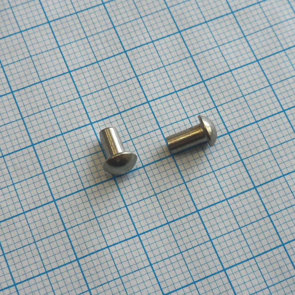 Заклёпка 3х 6 (25шт.) латунь - Заклёпка 3х 6 (25шт.) латунь