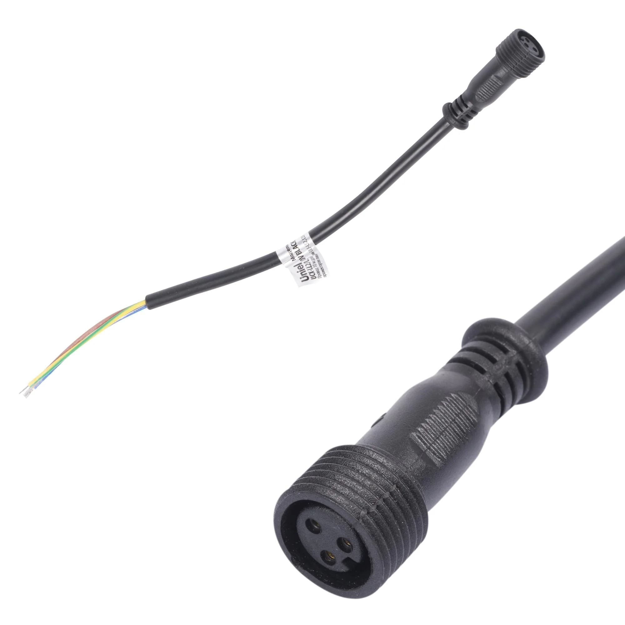 "Провод 25 см для подключения в линию прожекторов линейных 220V серии L52, L53. Разъем ""мама"" UCX-LL2/L52-10M 220V BLACK "