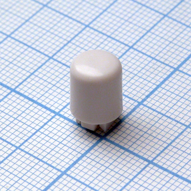 Колпачок A21 белый - SWT-81-7 (D=9, H=12)